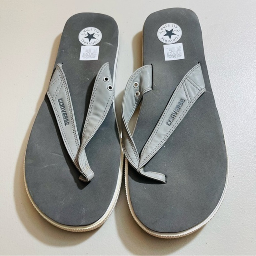Converse Gray Flip Flops Sandals Men Size 11 Casual